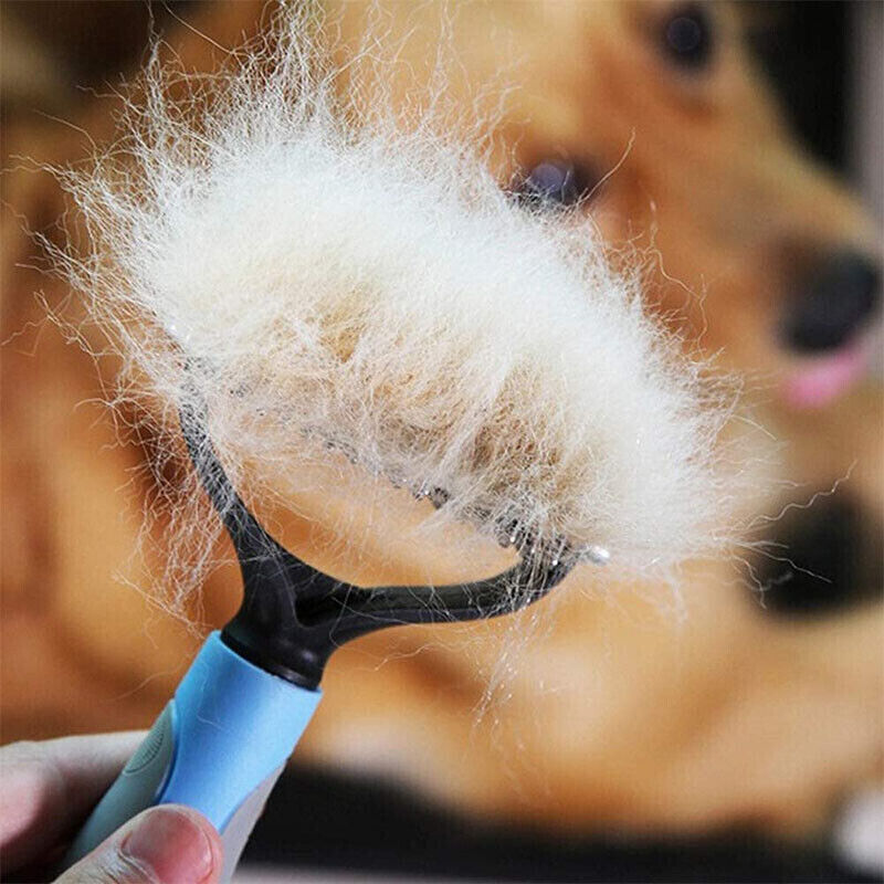 2-Sided Pet Grooming Brush: Deshedding & Dematting Tool