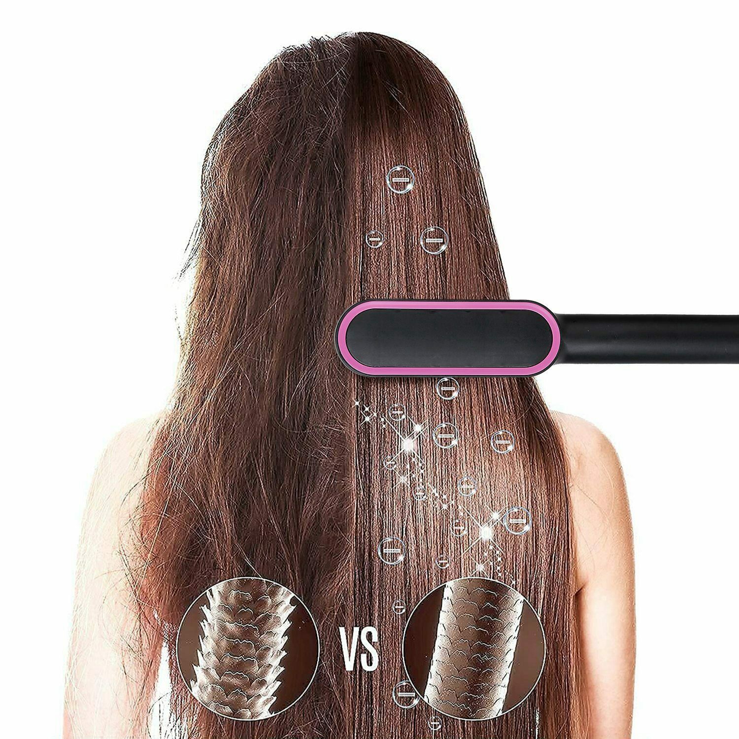 StyleFusion 2-in-1: Electric Hair Straightener Brush and Hot Comb