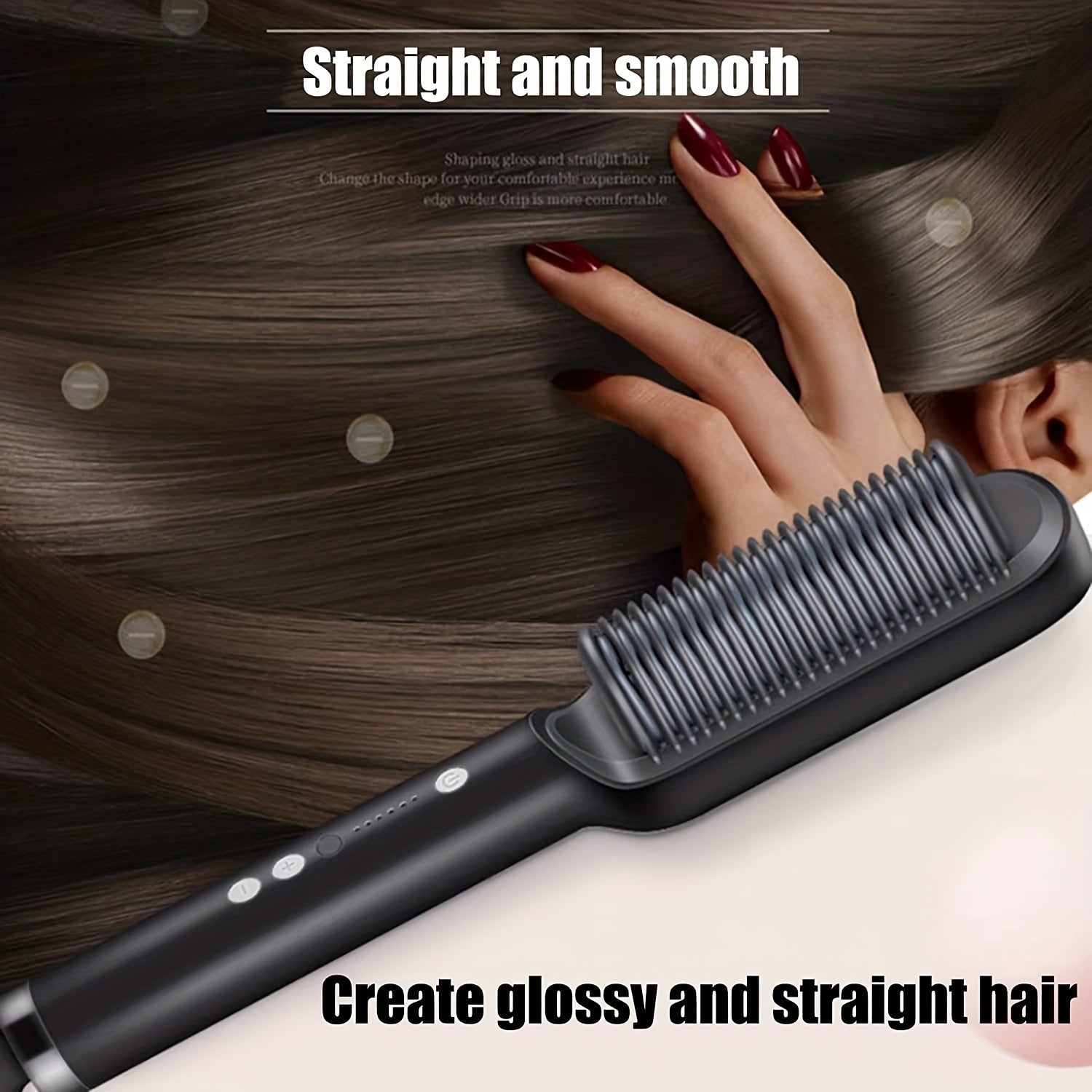 StyleFusion 2-in-1: Electric Hair Straightener Brush and Hot Comb